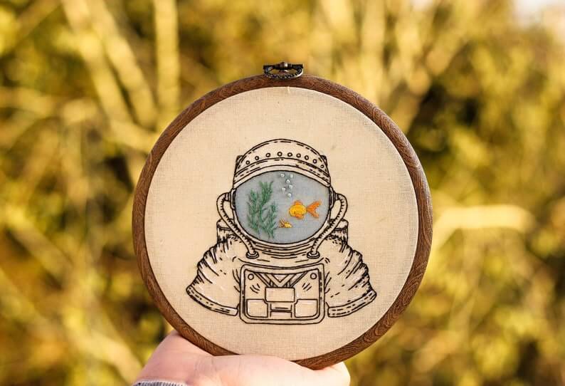 astronaut etsy - De 25 mooiste borduurpatronen met dieren