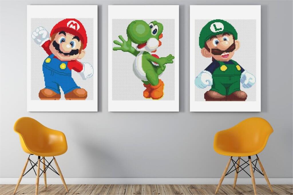 super mario etsy 1024x682 - De 15 mooiste Nintendo borduurpatronen (van Animal Crossing tot Mario)